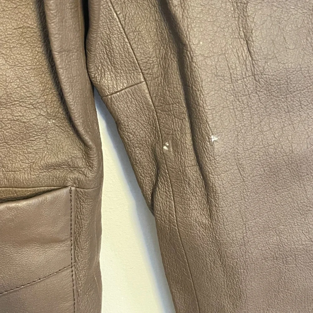 Vintage Guide Gear Mens Brown Leather Blazer Jacket‎ Size M
